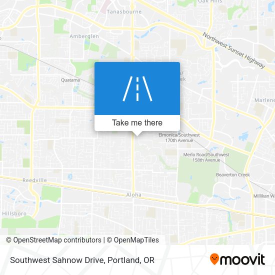 Southwest Sahnow Drive map