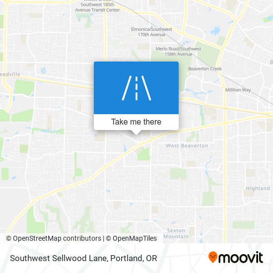 Mapa de Southwest Sellwood Lane