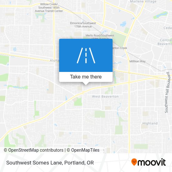 Southwest Somes Lane map