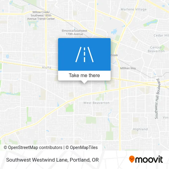 Southwest Westwind Lane map