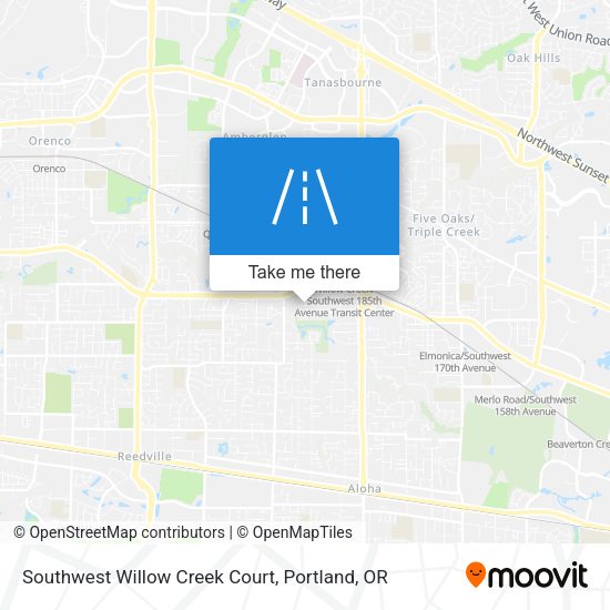 Mapa de Southwest Willow Creek Court