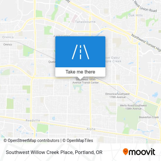 Southwest Willow Creek Place map