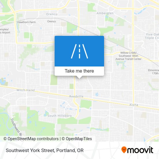 Southwest York Street map