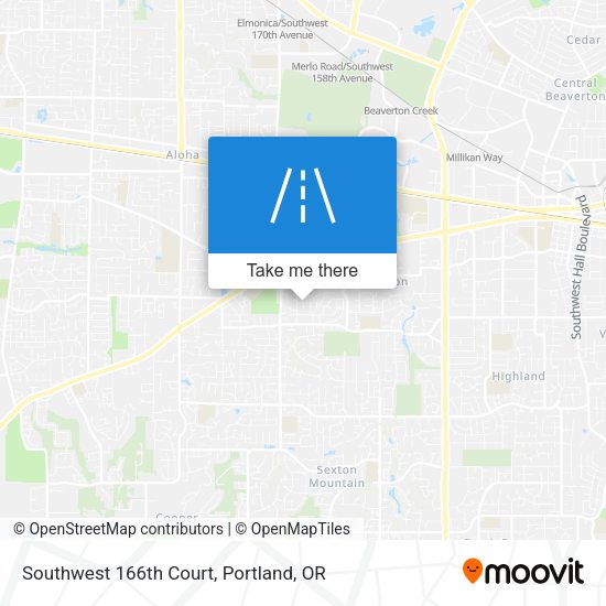 Mapa de Southwest 166th Court