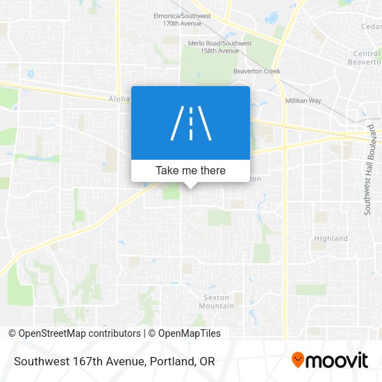 Southwest 167th Avenue map
