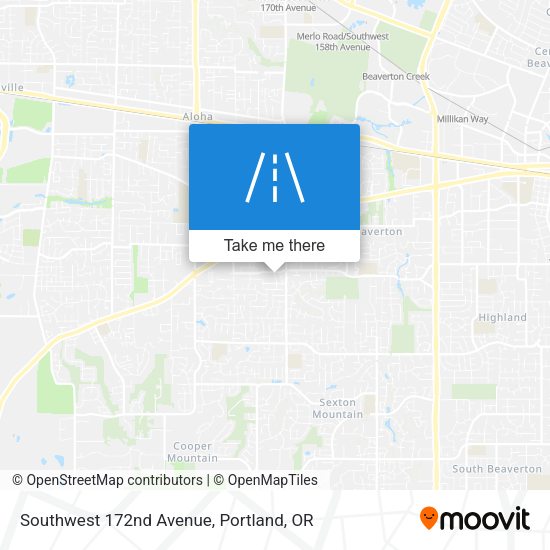Mapa de Southwest 172nd Avenue