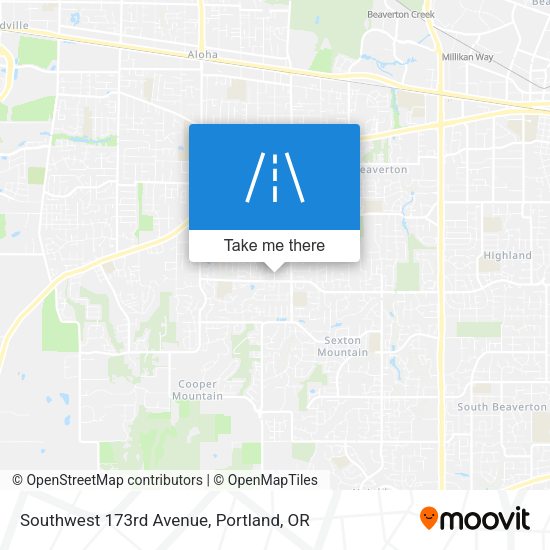 Southwest 173rd Avenue map