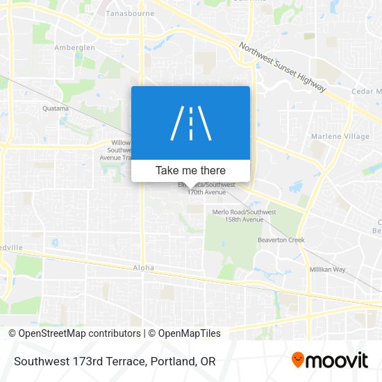 Southwest 173rd Terrace map