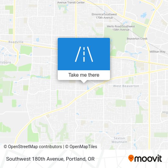 Southwest 180th Avenue map