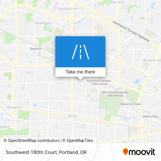 Southwest 180th Court map