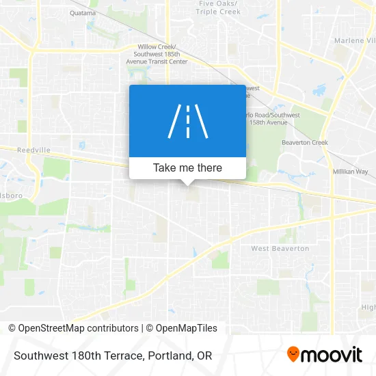 Southwest 180th Terrace map
