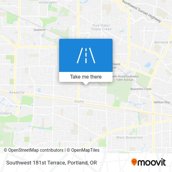 Southwest 181st Terrace map