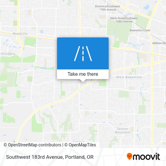 Southwest 183rd Avenue map