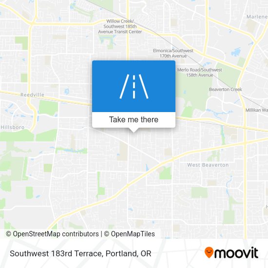 Southwest 183rd Terrace map