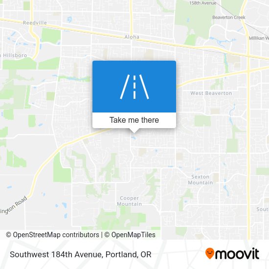 Southwest 184th Avenue map