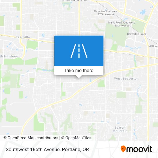 Southwest 185th Avenue map