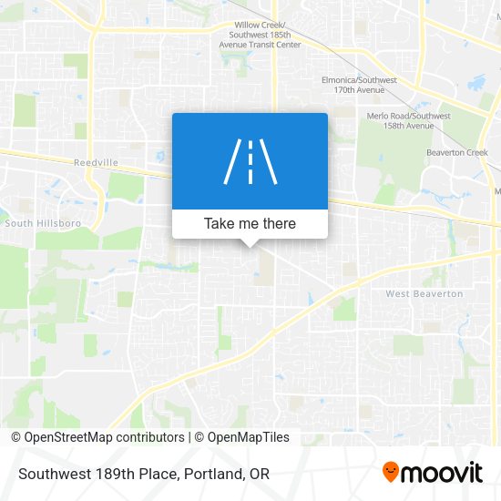 Southwest 189th Place map