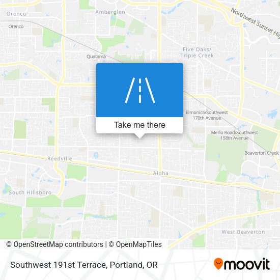 Southwest 191st Terrace map