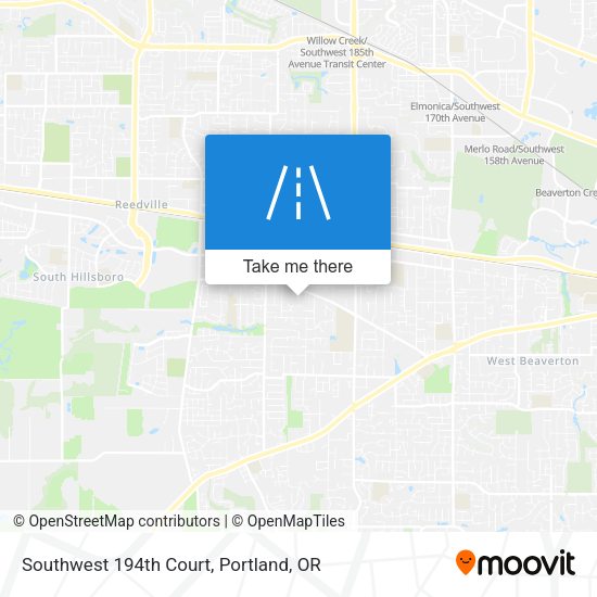 Southwest 194th Court map