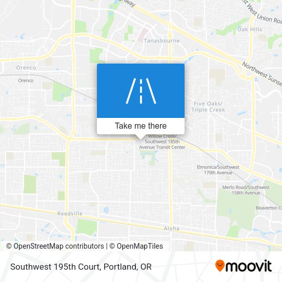 Southwest 195th Court map
