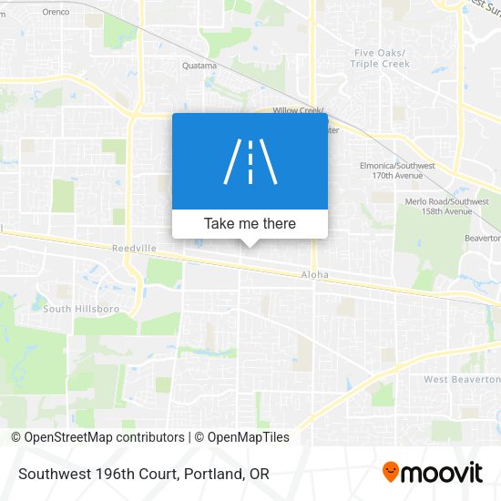 Southwest 196th Court map
