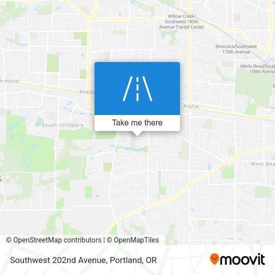 Southwest 202nd Avenue map