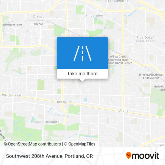 Mapa de Southwest 208th Avenue