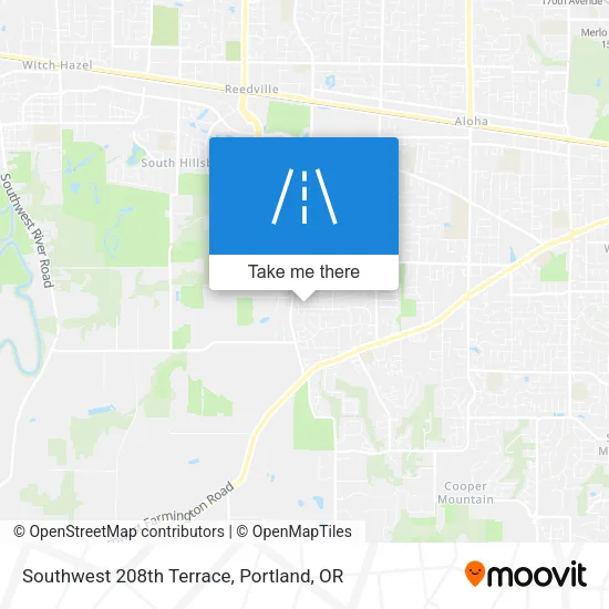 Southwest 208th Terrace map