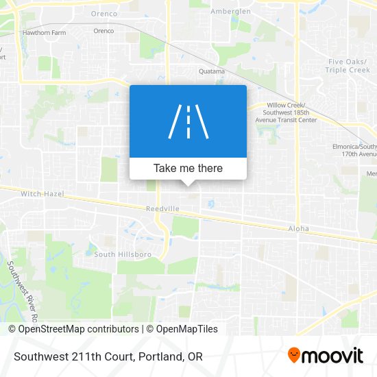 Southwest 211th Court map
