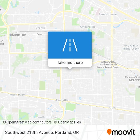 Southwest 213th Avenue map