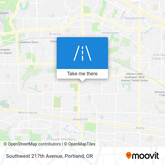 Southwest 217th Avenue map