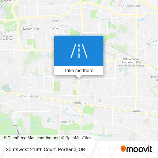 Southwest 218th Court map