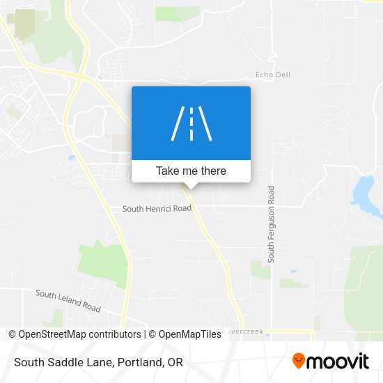 South Saddle Lane map