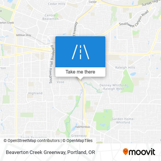 Beaverton Creek Greenway map