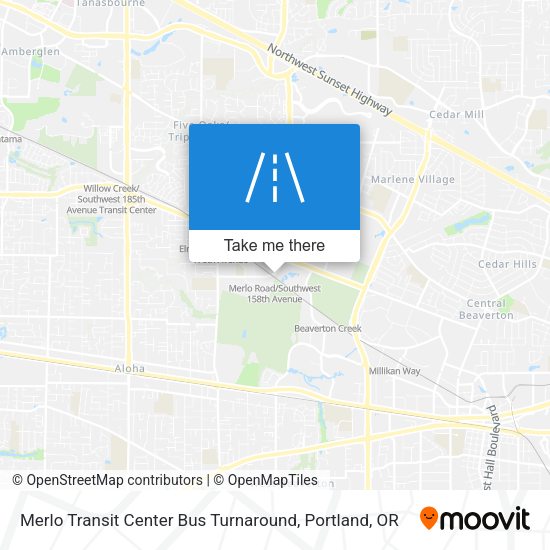 Merlo Transit Center Bus Turnaround map