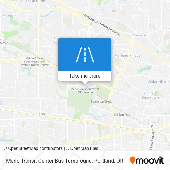 Merlo Transit Center Bus Turnaround map