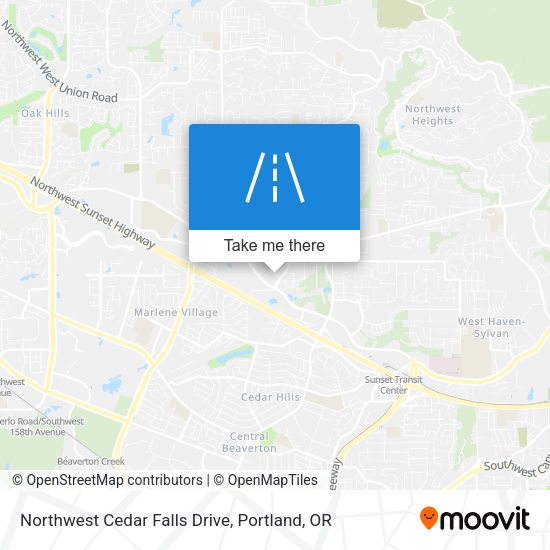 Mapa de Northwest Cedar Falls Drive