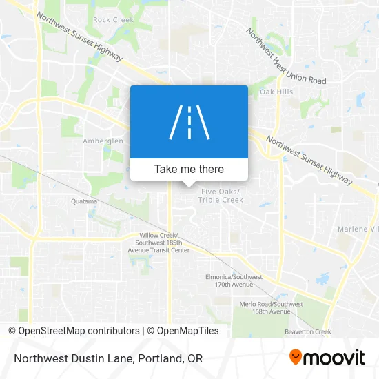 Northwest Dustin Lane map