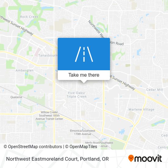Northwest Eastmoreland Court map