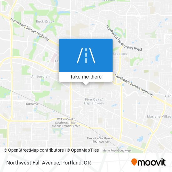 Northwest Fall Avenue map