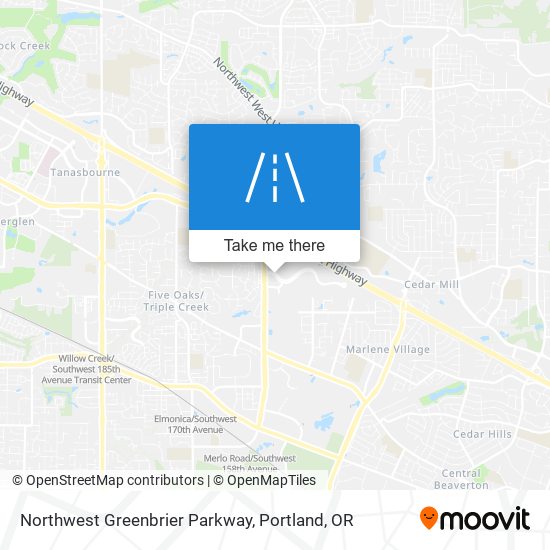 Northwest Greenbrier Parkway map