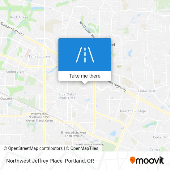 Northwest Jeffrey Place map