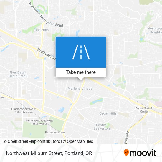 Northwest Milburn Street map