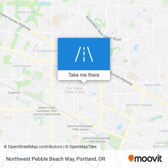 Northwest Pebble Beach Way map