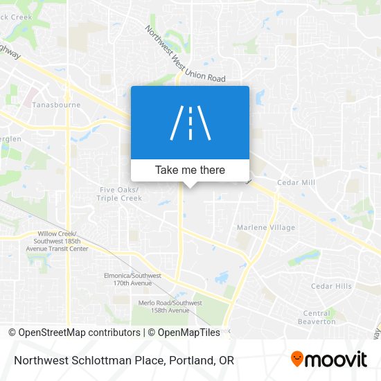 Mapa de Northwest Schlottman Place