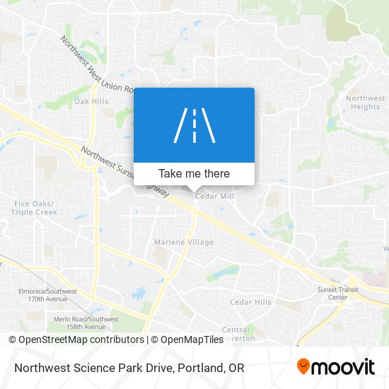 Mapa de Northwest Science Park Drive