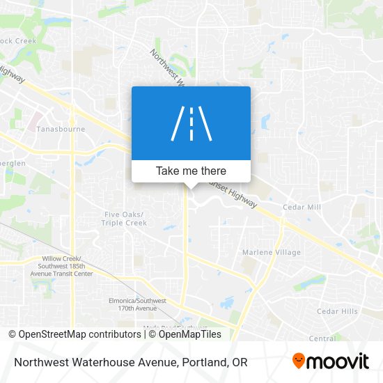 Northwest Waterhouse Avenue map
