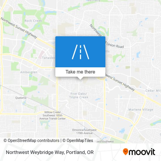 Northwest Weybridge Way map