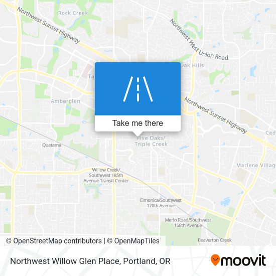 Northwest Willow Glen Place map