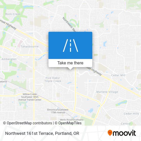 Northwest 161st Terrace map